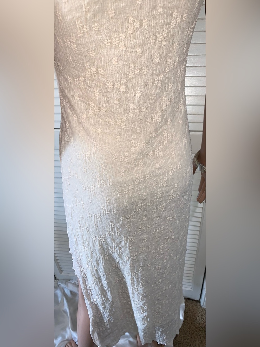 Kirious Los Angeles Lace Dainty Maxi Dress Cream Small EUC - Picture 8 of 8